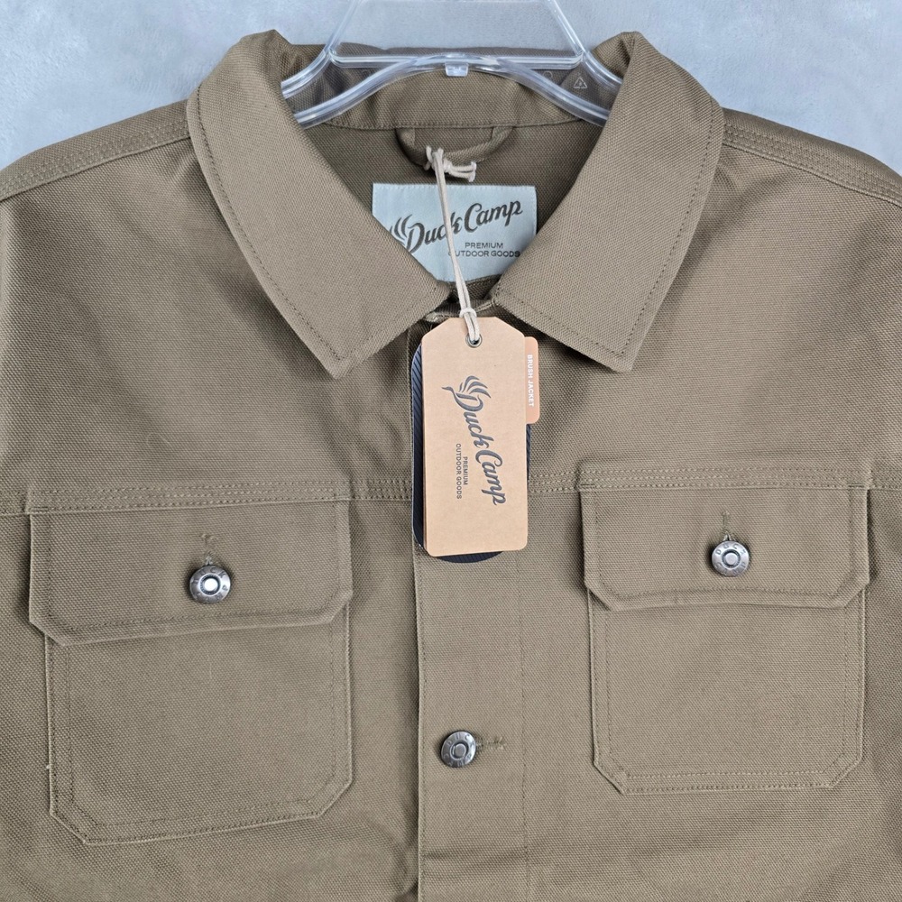 Duck Camp Brush Jacket Mens‎ Large Pin Oak Brown Cordura Canvas Outdoor LBJ100 - Picture 2 of 9